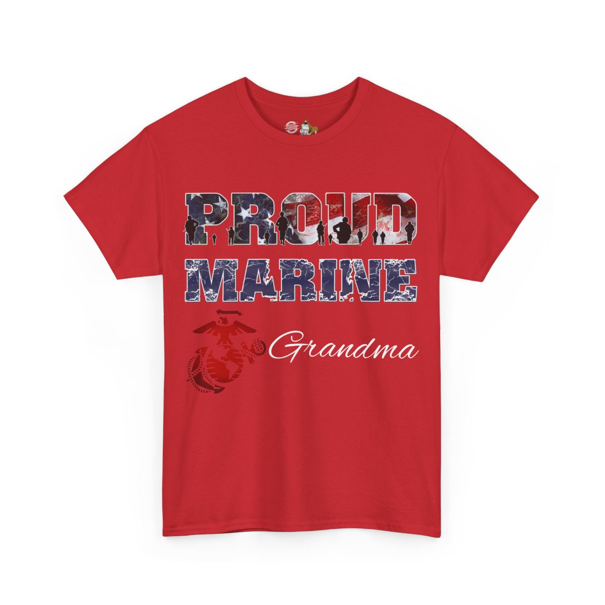 T-Shirt Flag Proud Marine ___ & PERSONALIZED Back