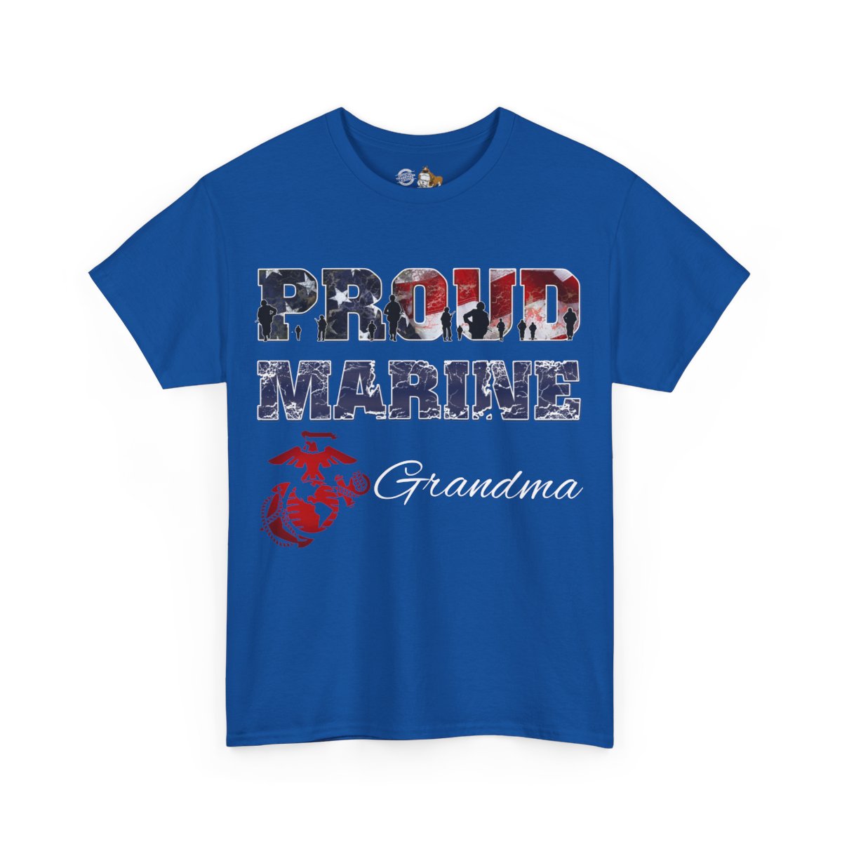 T-Shirt Flag Proud Marine ___ & PERSONALIZED Back